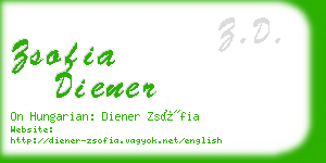 zsofia diener business card